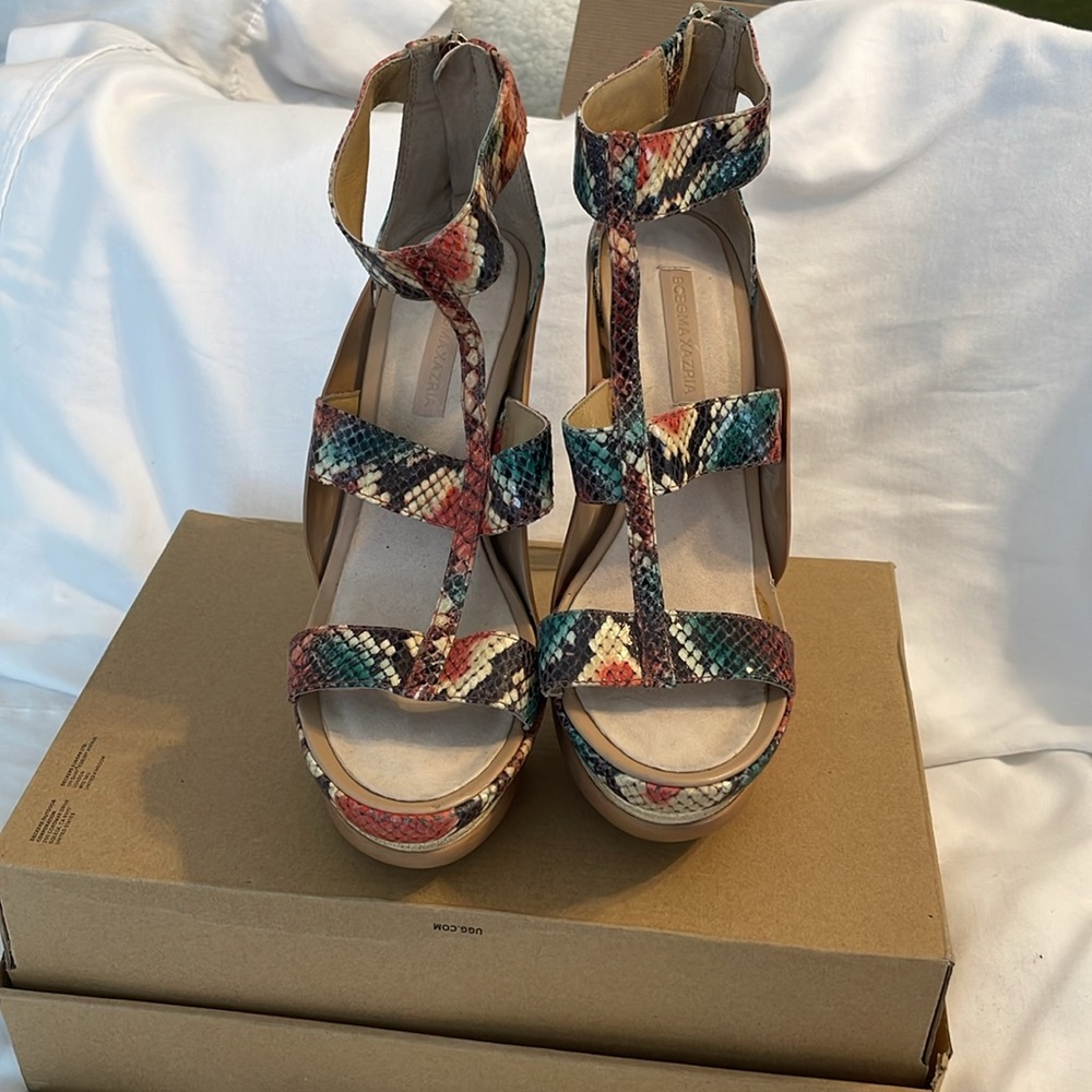 Authentic Bcbgmaxazria, Multicolored Python Embos… - image 6